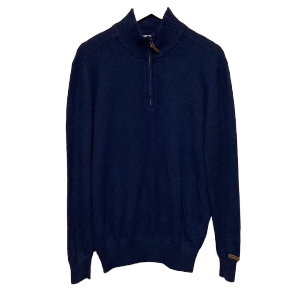 Columbia wool blend 1/4 zip sweater dark navy men’s size medium